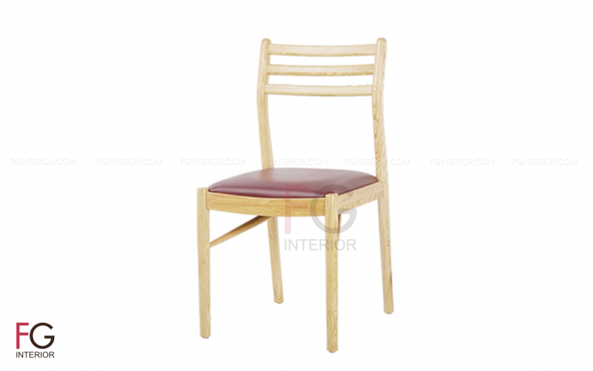 Ghế gỗ cafe đệm da SURY