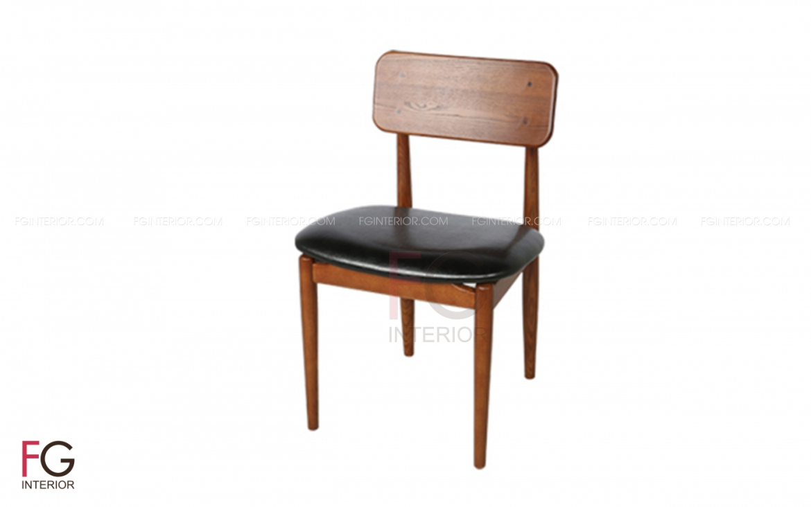 Ghế gỗ cafe đệm da SIREN