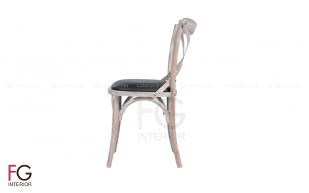 Ghế gỗ cafe đệm da OXNO