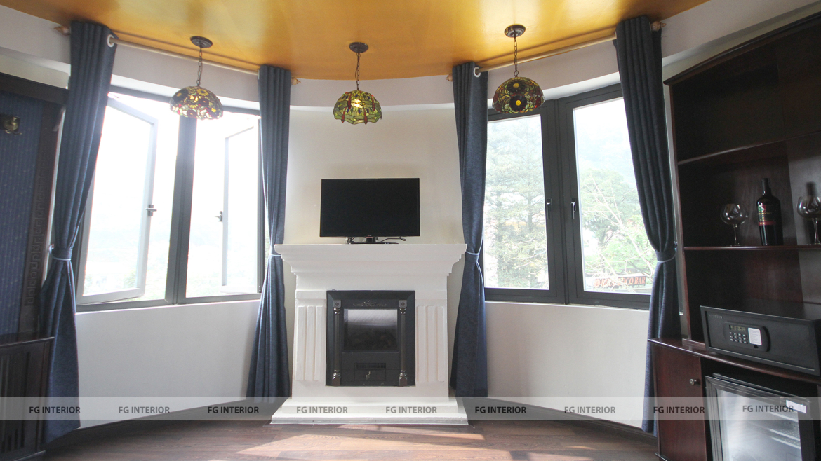 Thiết kế nội thất Pearl Hotel tân cổ điển kết hợp với phong cách phối màu color block 