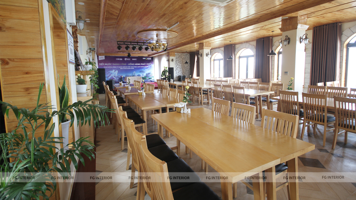 Không gian rộng rãi thoáng đãng tại nhà hàng Bốn mùa - khu nghỉ dưỡng cao nguyên Sapa