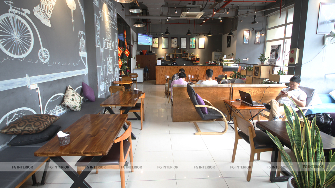 Ung dung nhâm nhi cafe và ngắm cảnh tại The Cafein - chung cư N04 Thành Thái